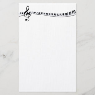 Papelería Teclado y G-Clef de piano