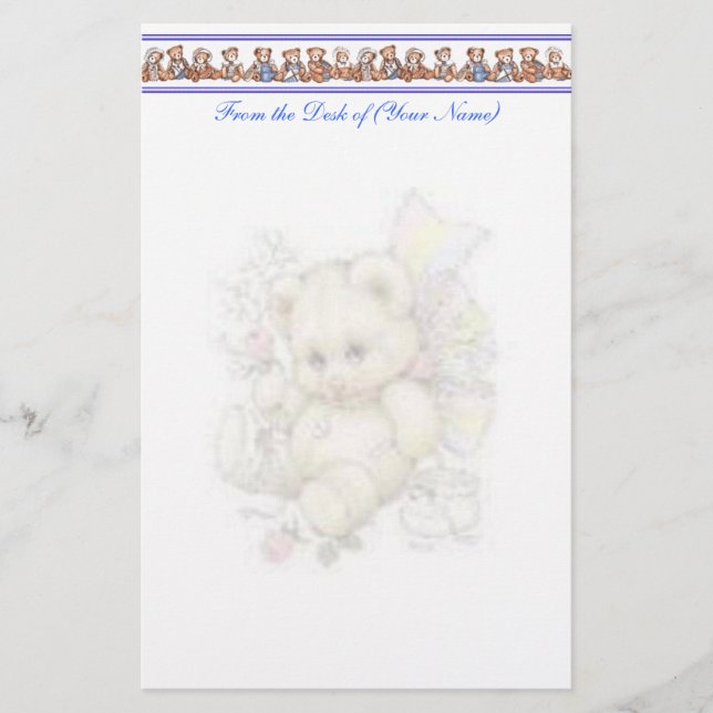 Papelería Teddy Bear Stationery (Anverso)
