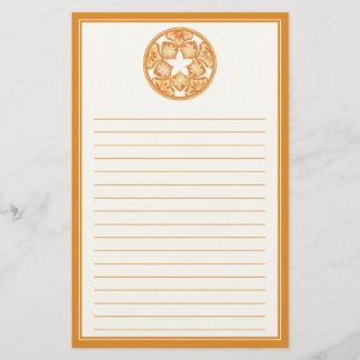 Papelería Tejas florales adornadas en otoño