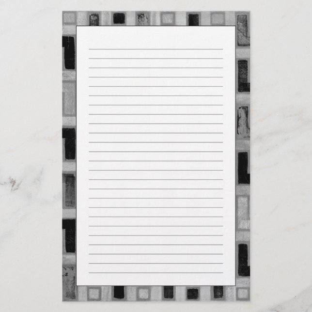 Papelería Tejido de paño negro africano con patrones geométr (Anverso)