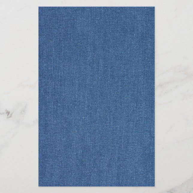 Papelería Tejido textil original azul moda jean denim (Anverso)