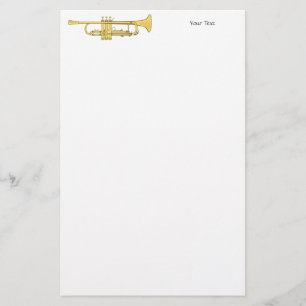 Papelería Tema de la música de la trompeta de oro