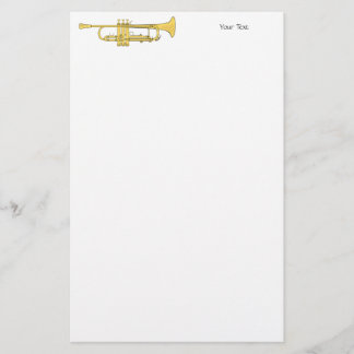 Papelería Tema de la música de la trompeta de oro