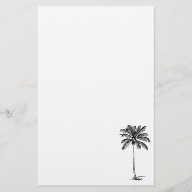 Papelería Tema de la playa tropical de las palmeras de coco (Anverso)