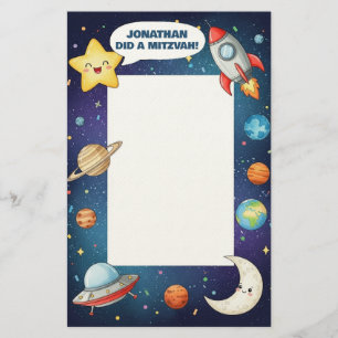 Papelería Tema del espacio ultraterrestre Notas personales M