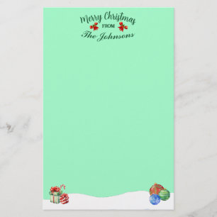 Papelería Tema personalizado de navidad de merry