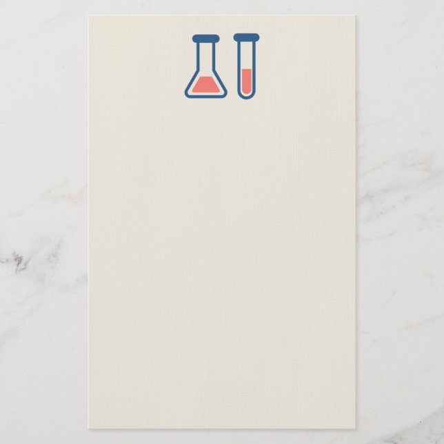 Papelería Temas de ciencia de beaker y de You Tube de prueba (Anverso)