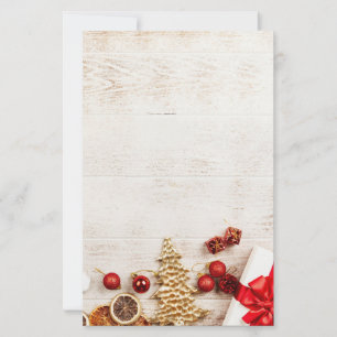 Papelería Temas de navidades en una pizarra de madera rústic