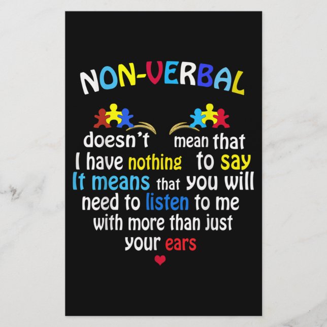 Papelería Tengo una pieza de rompecabezas de la conciencia d (Anverso)