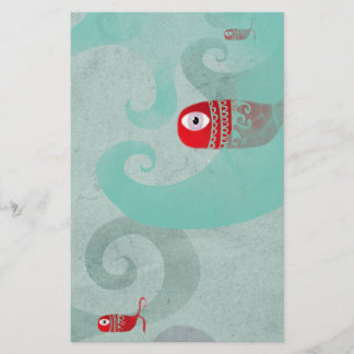 Papelería Terminación grabado en relieve de las olas de mar