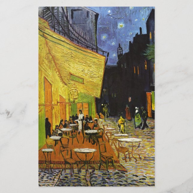 Papelería Terraza cafetería en Night Van Gogh (Anverso)