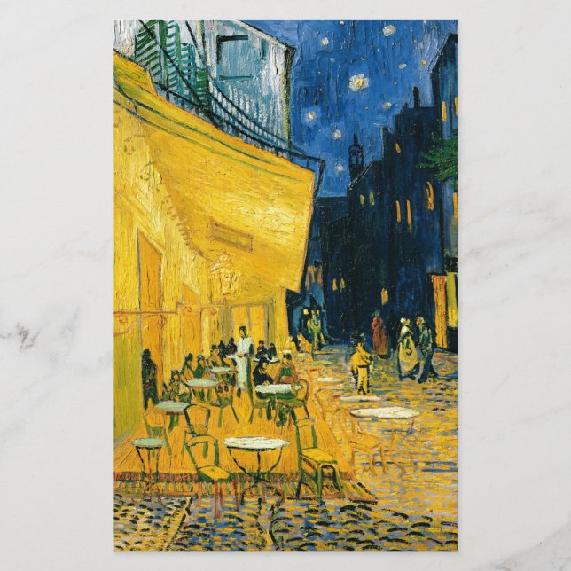 Papelería Terraza del café de Vincent van Gogh el |, Place (Anverso)