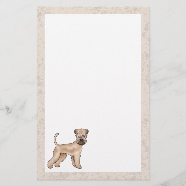 Papelería Terrier de Trigo Irlandés Cute Perro Beige (Anverso)
