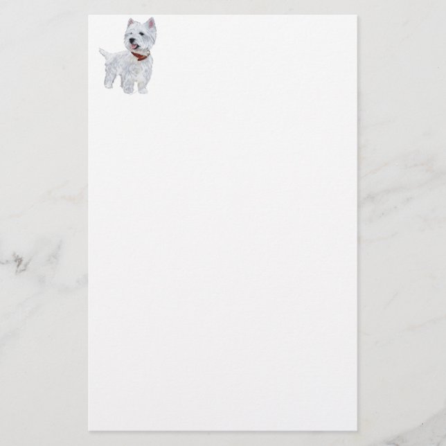 Papelería Terrier West Highland Blanco (Anverso)