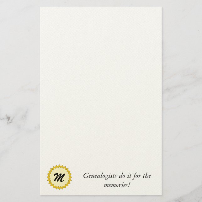 Papelería Testimonio - Los genealogistas lo hacen por los re (Anverso)