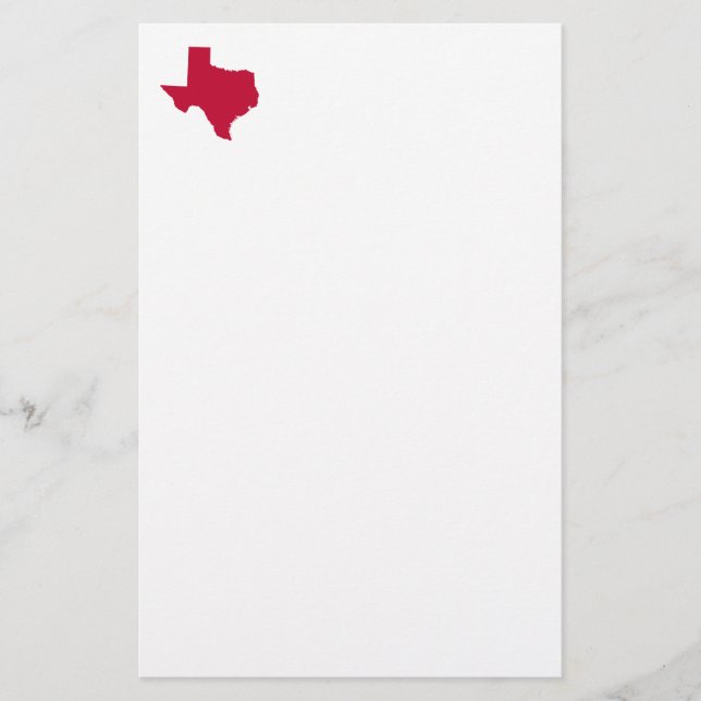 Papelería Texas en rojo (Anverso)