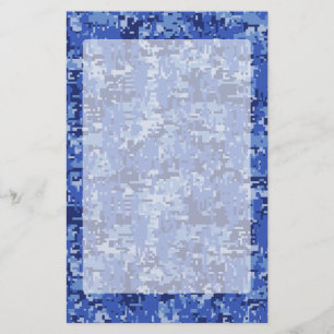Papelería Textura azul vibrante del camuflaje de Digitaces