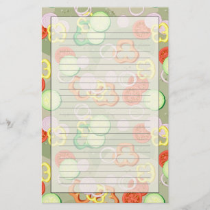 Papelería Textura con las rebanadas de verduras