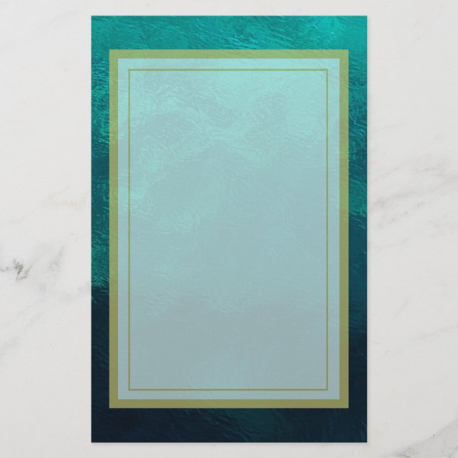 Papelería Textura de vidrio verde escarchado (Anverso)