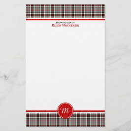 Papelería Thompson Clan Gray Vestido formal Tartan Monograma
