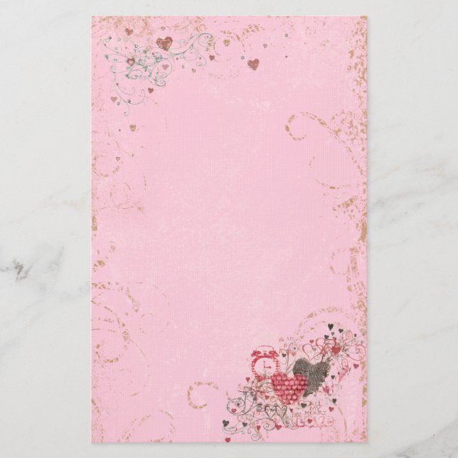 Papelería Tiempo De Amor Estacionario Femenino (Anverso)