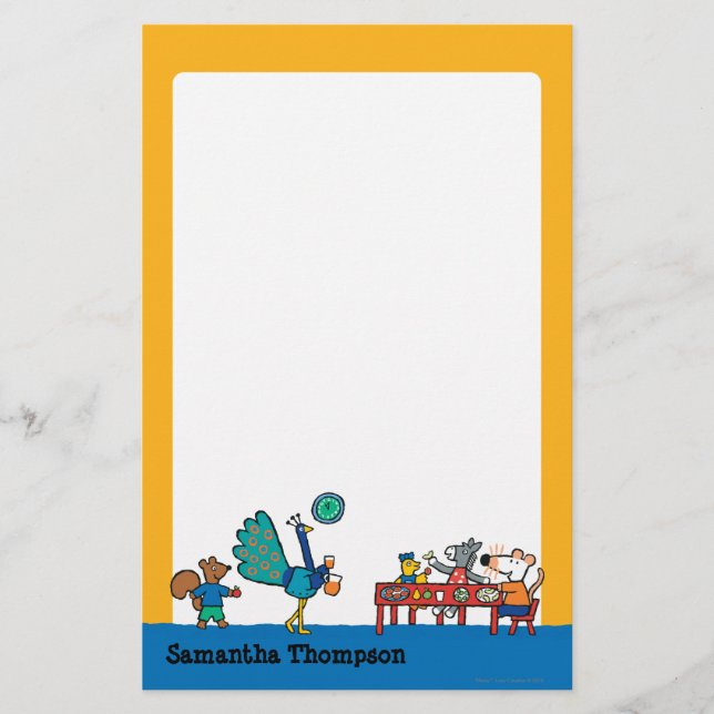 Papelería Tiempo de refrigerio en el preescolar de Maisy y s (Anverso)