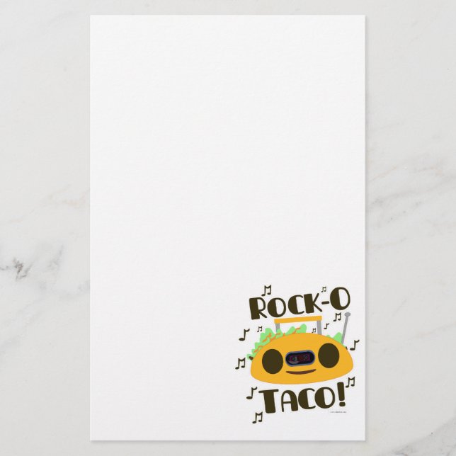 Papelería Tiempo divertido del Taco de la Roca-o (Anverso)