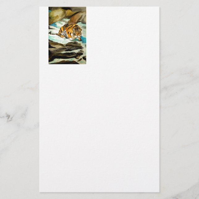 Papelería Tigre acuarela (Anverso)
