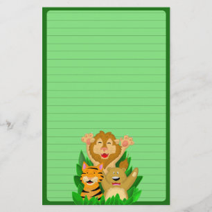 Papelería Tigre del león y efectos de escritorio del oso