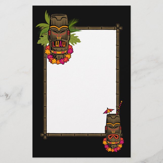 Papelería Tiki Luau (Anverso)