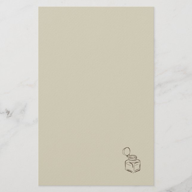 Papelería Tintero de Dark Academia – Biblioteca Vintage Mini (Anverso)