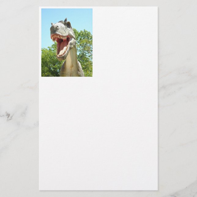 Papelería Tirannosauro T-Rex Dinosaurio (Anverso)