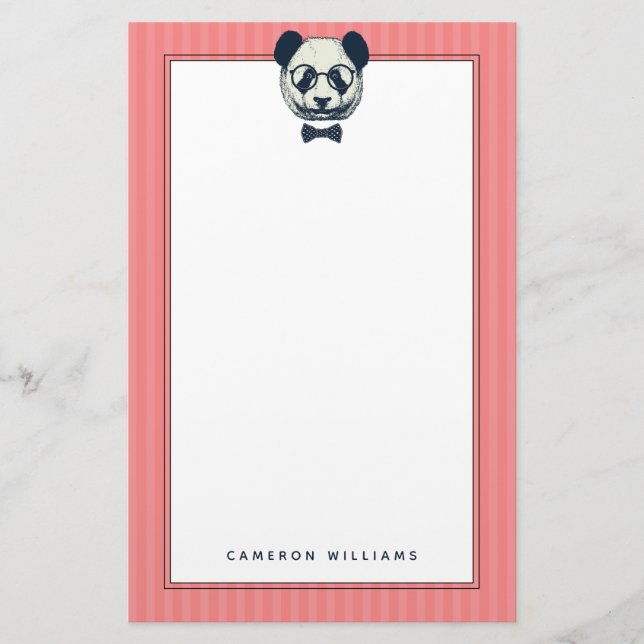 Papelería Tiras Panda| Agregar su nombre (Anverso)