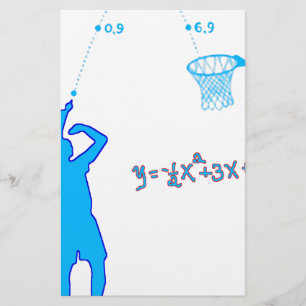 Papelería Tiro de baloncesto y ecuación cuadrático