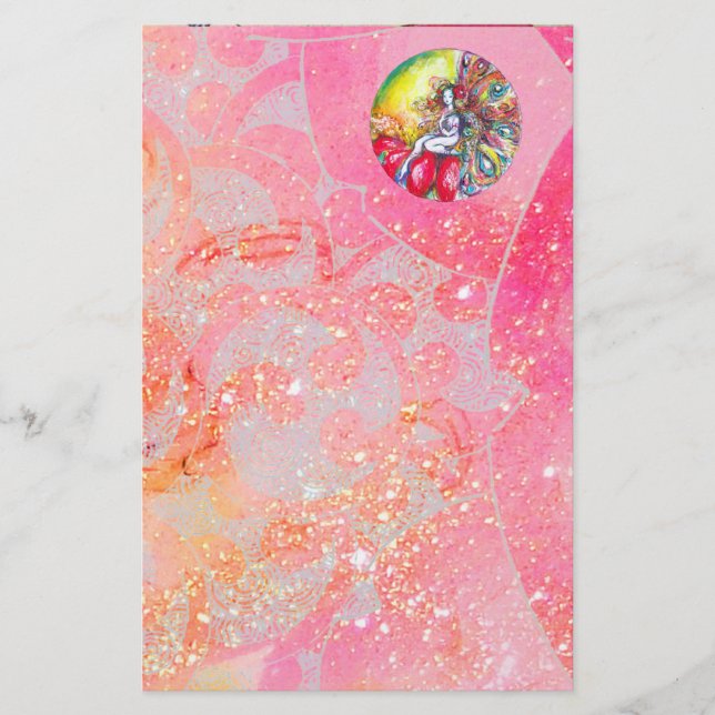 Papelería TITANIA, amarillo rosa rojo (Anverso)