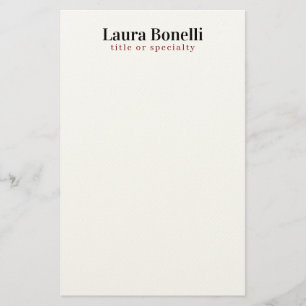 Papelería Título de nombre simple moderno profesional minima