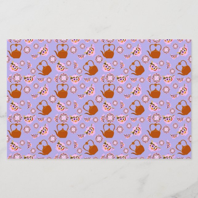 Papelería Toalla de cocina para té Teapot Teacup Teakettle (Anverso)