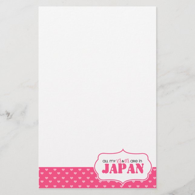 Papelería Todas mis X y O están en Japón (Anverso)