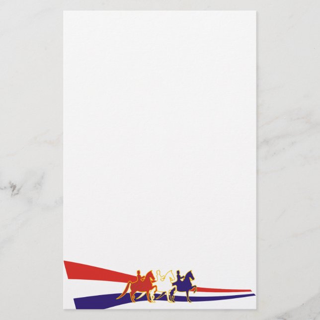 Papelería Todo el Saddlebred americano inmóvil (Anverso)