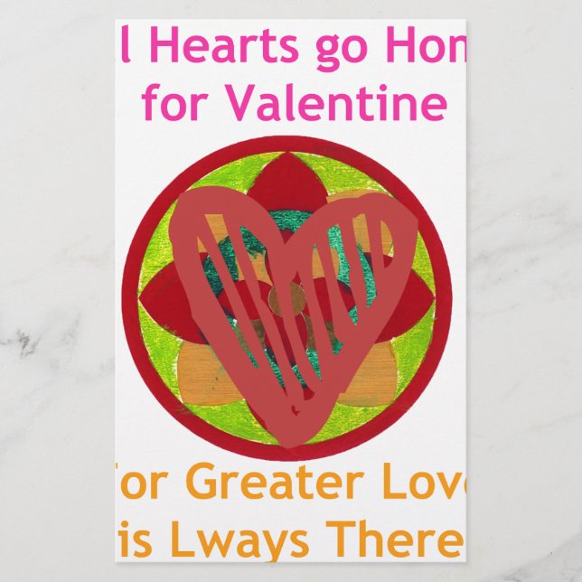 Papelería Todos los corazones se van a casa para la impresió (Anverso)