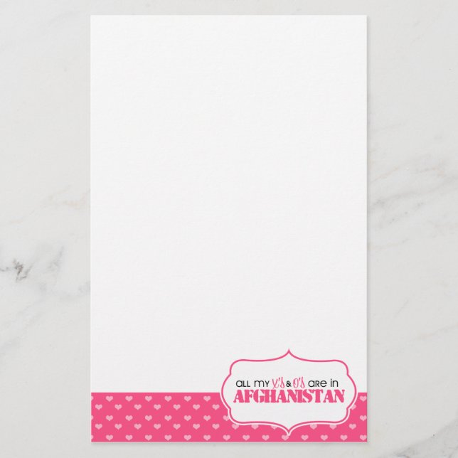 Papelería Todos mis x y o están en Afganistán (Anverso)