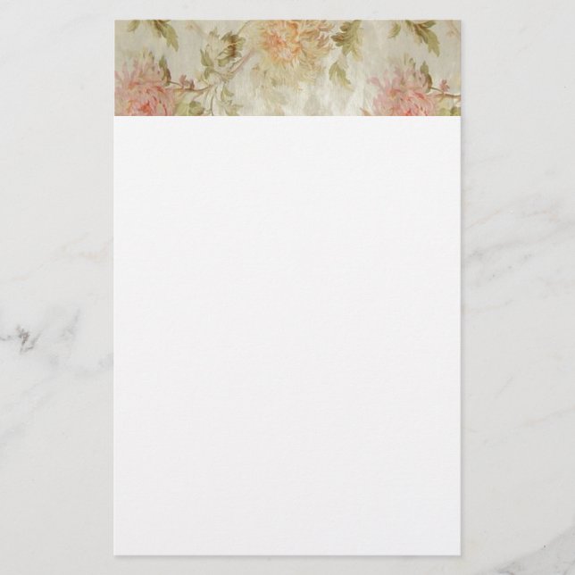 Papelería Toile floral francés antiguo (Anverso)