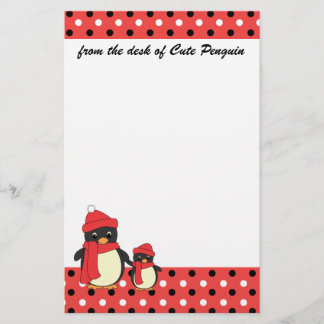Papelería Tomando un pequeño pingüino para caminar