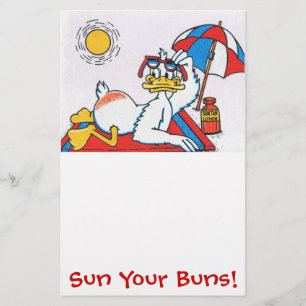 Papelería Tomar sol en tus bollos/Humor de vacaciones