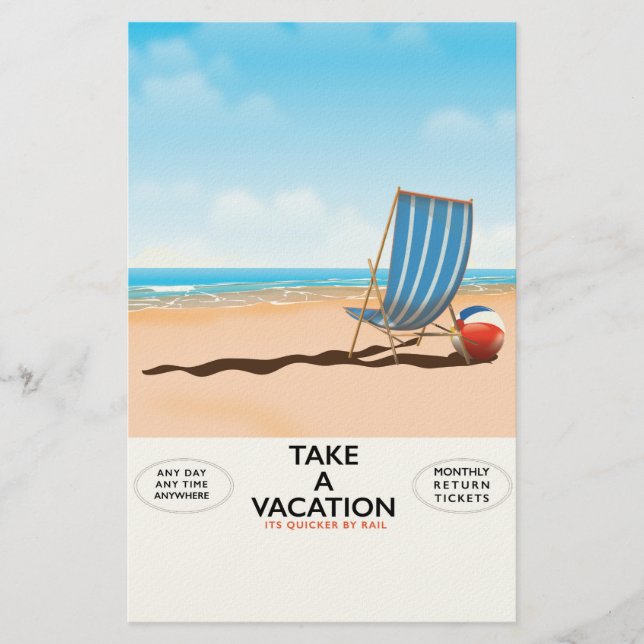 Papelería Tómate unas vacaciones (Anverso)