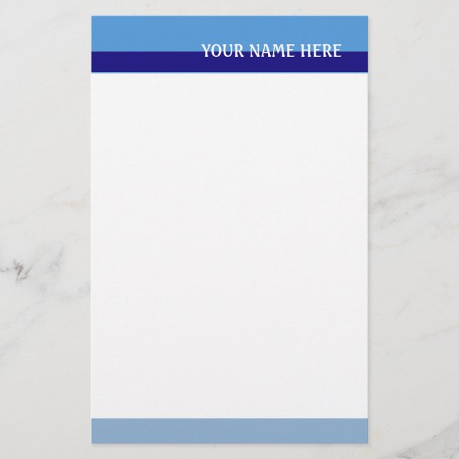 Papelería Tonos azules (Anverso)