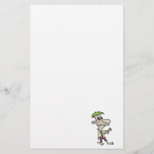 Papelería tonto personaje zombi de dibujos animados