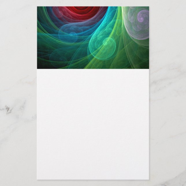 Papelería Tormenta roja Floral Moderno Resumen Patrón de col (Anverso)