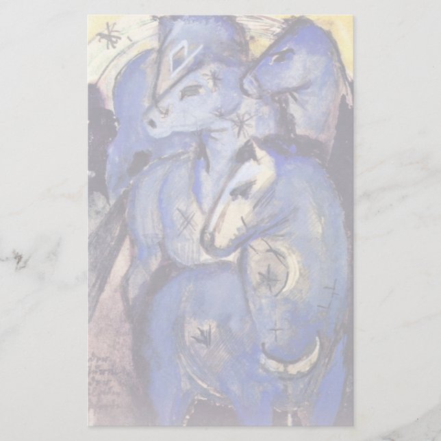 Papelería Torre de caballos azules de Marc Francisco (Anverso)