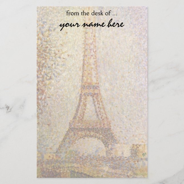 Papelería Torre Eiffel de Jorte Seurat, Bello Artes del (Anverso)